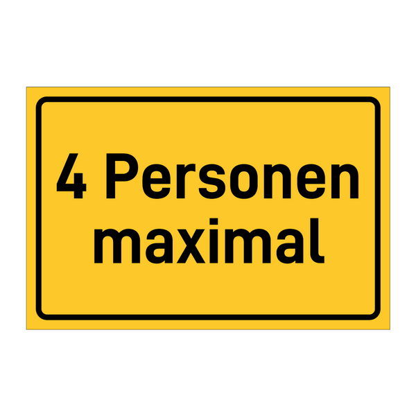 4 Personen maximal