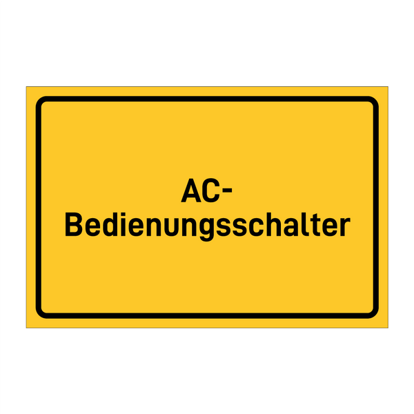 AC- Bedienungsschalter & AC- Bedienungsschalter & AC- Bedienungsschalter & AC- Bedienungsschalter