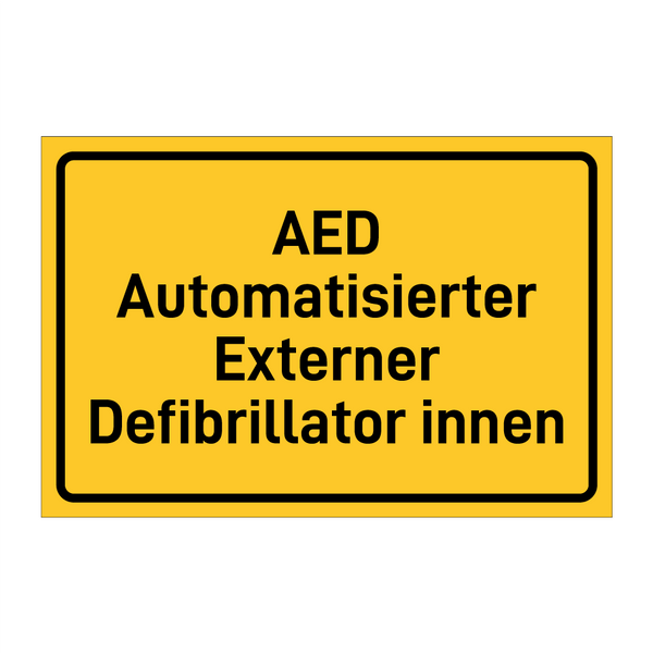 AED Automatisierter Externer Defibrillator innen & AED Automatisierter Externer Defibrillator innen