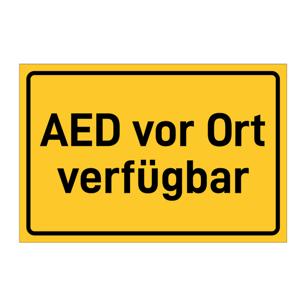 AED vor Ort verfügbar & AED vor Ort verfügbar & AED vor Ort verfügbar & AED vor Ort verfügbar