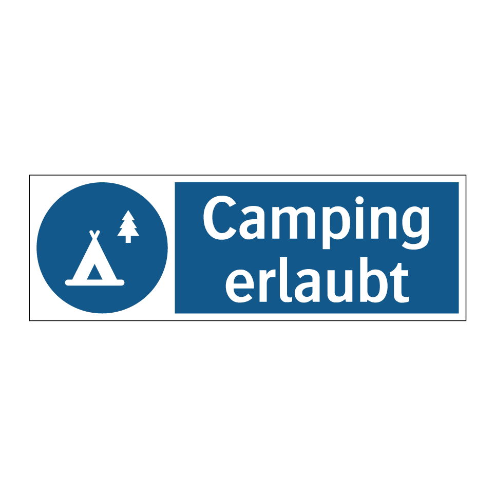 camping schild Kauf Camping erlaubt schild | SignOnline
