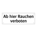 Ab hier Rauchen verboten