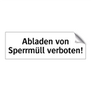 Abladen von Sperrmüll verboten!
