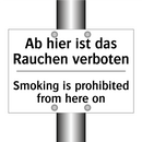 Ab hier ist das Rauchen verboten/.../ - Smoking is prohibited from here /.../