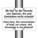 Ab hier ist der Verzehr von Speisen, /.../ - From here, the consumption of /.../