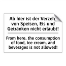 Ab hier ist der Verzehr von Speisen, /.../ - From here, the consumption of /.../