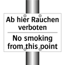 Ab hier Rauchen verboten - No smoking from this point