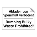 Abladen von Sperrmüll verboten!/.../ - Dumping Bulky Waste Prohibited!/.../