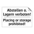 Abstellen o. Lagern verboten! - Placing or storage prohibited!