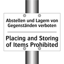 Abstellen und Lagern von Gegenständen /.../ - Placing and Storing of Items Prohibited/.../
