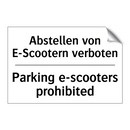 Abstellen von E-Scootern verboten/.../ - Parking e-scooters prohibited