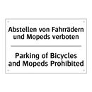 Abstellen von Fahrrädern und Mopeds /.../ - Parking of Bicycles and Mopeds /.../