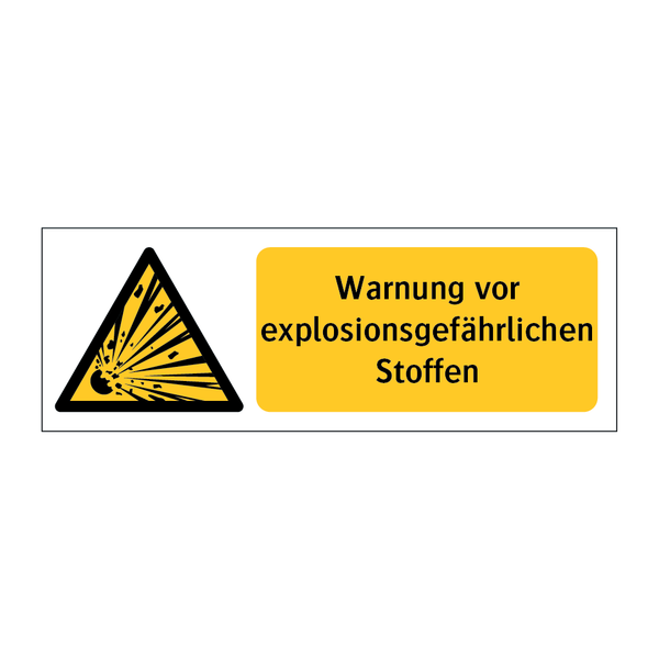 Warnung vor explosionsgefährlichen & Warnung vor explosionsgefährlichen