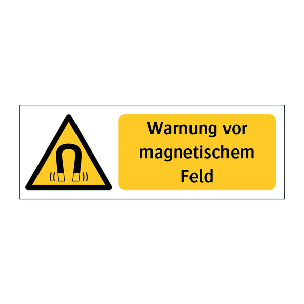 Warnung vor magnetischem Feld & Warnung vor magnetischem Feld & Warnung vor magnetischem Feld