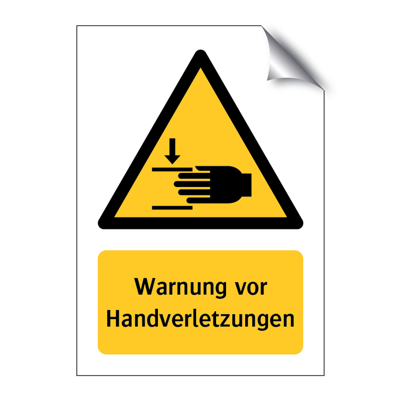 Warnung vor Handverletzungen & Warnung vor Handverletzungen & Warnung vor Handverletzungen