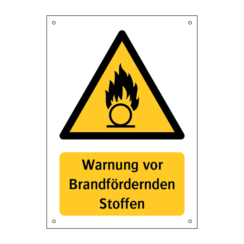 Warnung vor Brandfördernden Stoffen & Warnung vor Brandfördernden Stoffen