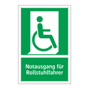 Notausgang für Rollstuhlfahrer