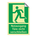 Notausgang Türe nicht verschließen
