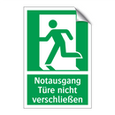 Notausgang Türe nicht verschließen