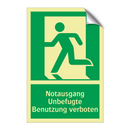 Notausgang Unbefugte Benutzung verboten