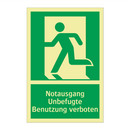 Notausgang Unbefugte Benutzung verboten