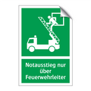 Notausstieg nur über Feuerwehrleiter