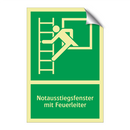 Notausstiegsfenster mit Feuerleiter