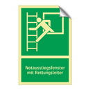 Notausstiegsfenster mit Rettungsleiter