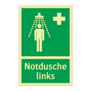 Notdusche links