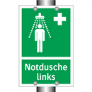 Notdusche links