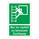 Nur im notfall zu benutzen fluchtweg