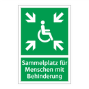 Sammelplatz für Menschen mit Behinderung