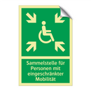 Sammelstelle für Personen mit eingeschränkter Mobilität