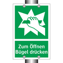 Zum Öffnen Bügel drücken