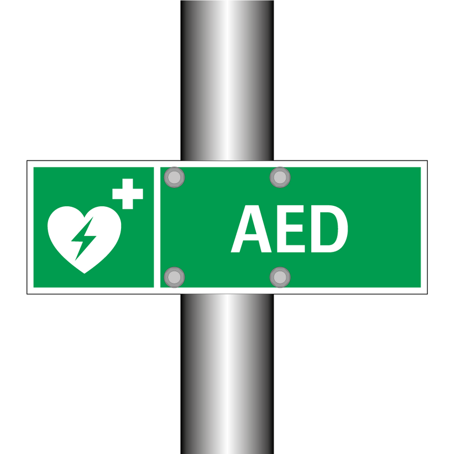 SmartSign AED Schild Aus Acryl – 15,2 X 15,2 Cm, Projektierend, Beidseitig Bedruckt, Mit Montageset