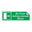 Bei Feuer Aufzug manuell öffnen