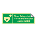 Diese Anlage ist mit einem Defibrillator ausgestattet