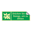 Drücken Sie die Stange, um zu öffnen