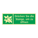 Drücken Sie die Stange, um zu öffnen