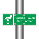 Drücken, um die Tür zu öffnen
