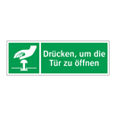 Drücken, um die Tür zu öffnen