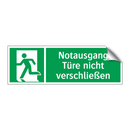 Notausgang Türe nicht verschließen
