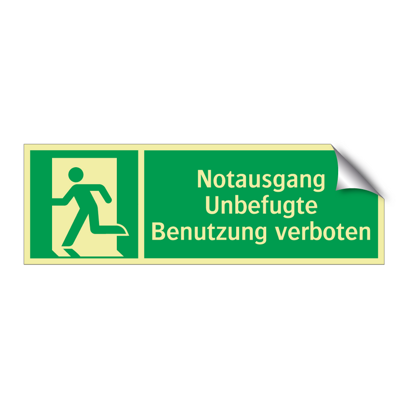 Notausgang Unbefugte Benutzung verboten
