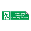 Notausgang Unbefugte Benutzung verboten