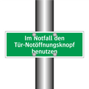 Im Notfall den Tür-Notöffnungsknopf benutzen