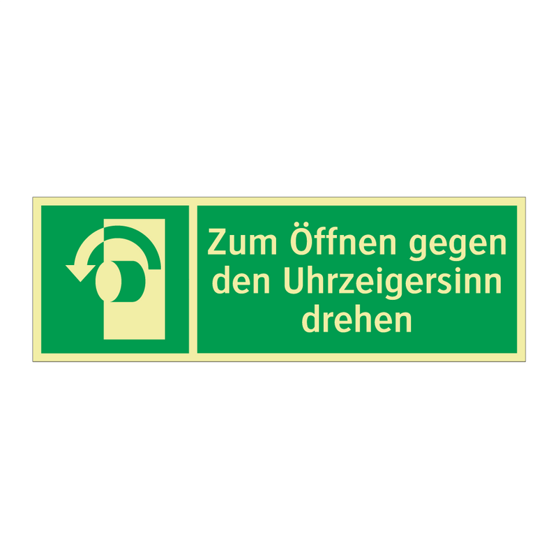 Zum Öffnen gegen den Uhrzeigersinn drehen