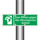 Zum Öffnen gegen den Uhrzeigersinn drehen