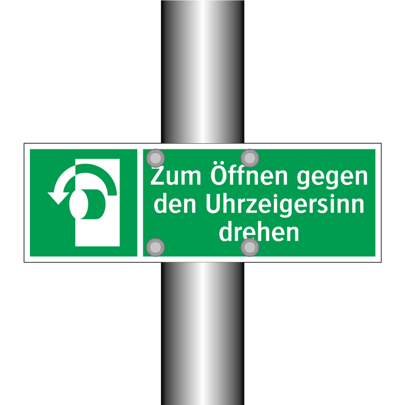 Zum Öffnen gegen den Uhrzeigersinn drehen