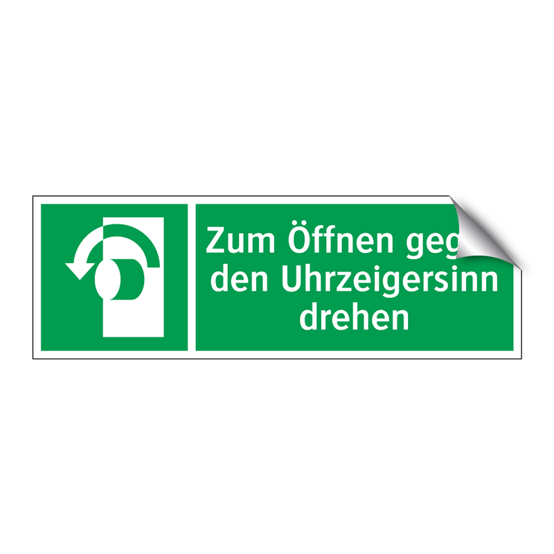 Zum Öffnen gegen den Uhrzeigersinn drehen