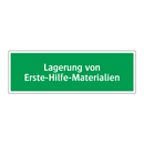 Lagerung von Erste-Hilfe-Materialien